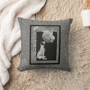 Smell The Roses Inspirational Throw Pillow