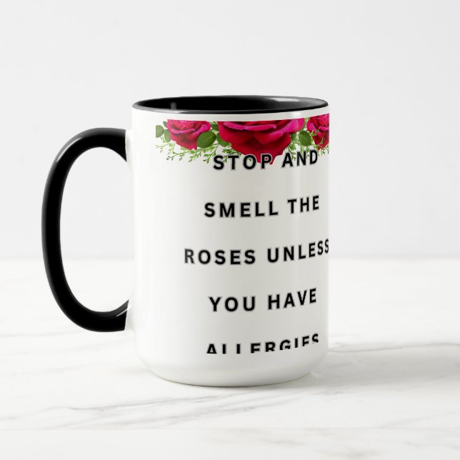 Smell the Roses Mug (Left)