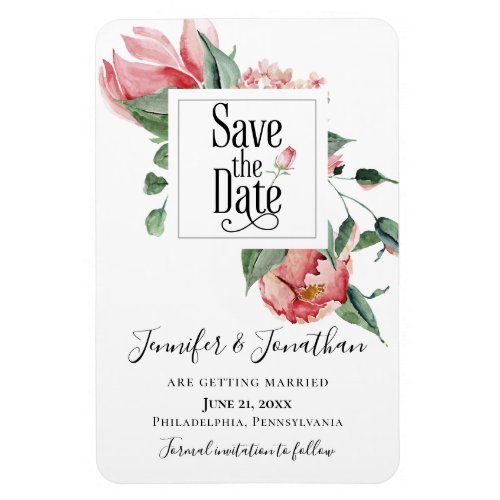 Smell the Roses  Save The Date Wedding Magnet