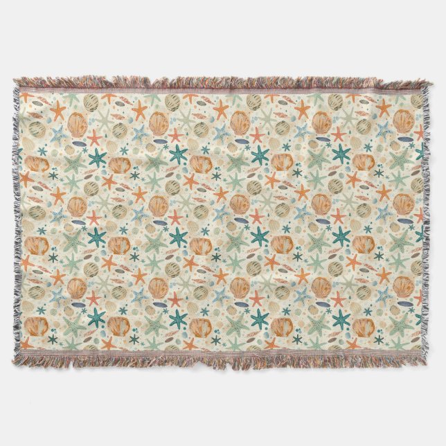 Smell The Sea And Feel The Sky Throw Blanket (Front)