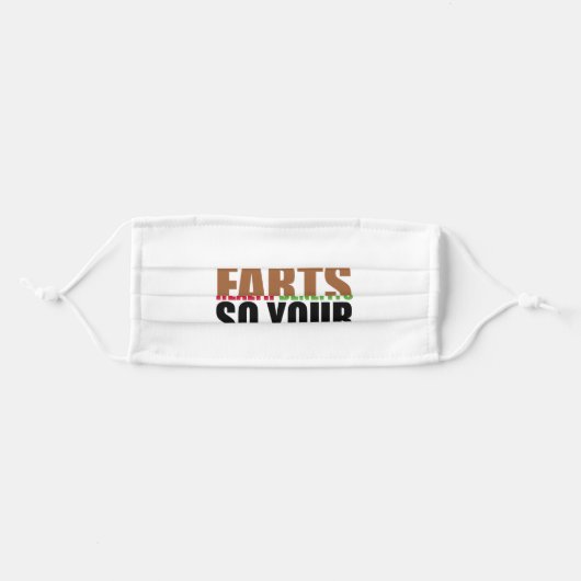 Smelling Farts Adult Cloth Face Mask (Front, Folded)
