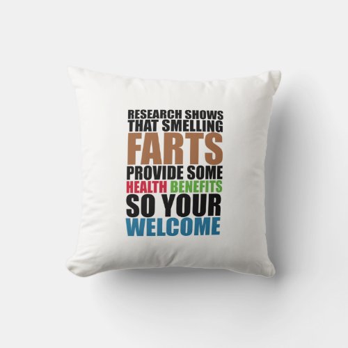 Smelling Farts Throw Pillow