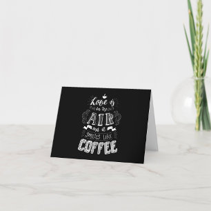 Smells Like Coffee Letterpress Thank You Card