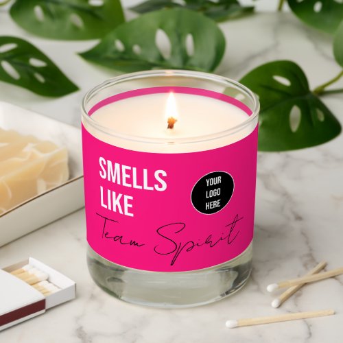 Smells Like Corporate Company Logo Pink Scented Candle