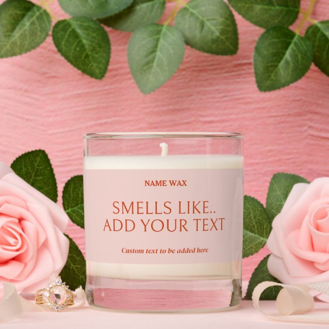 Smells Like Custom Text for Holidays & Friendship Scented Candle (Wedding)