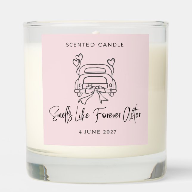'Smells Like Forever After' Wedding Customizable  Scented Candle (Front)