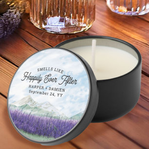 Smells Like Happily Ever After Mountain Wedding Mini Candle Favors