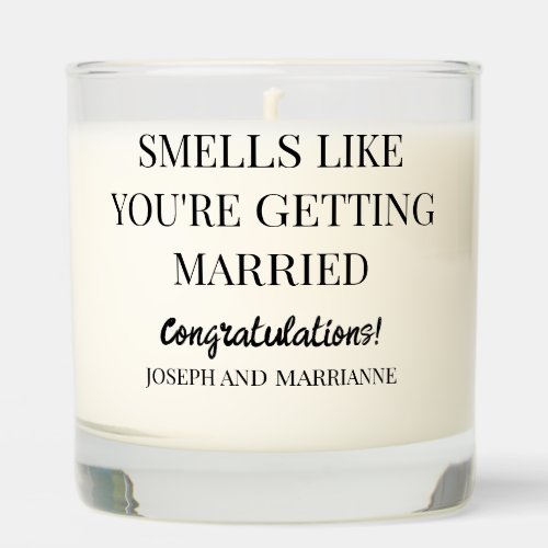 Smells like Marriage Proposal Congratulations  Scented Candle