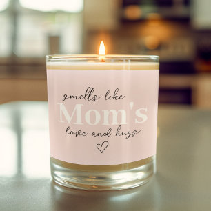 Smells Like Mom’s Love & Hugs Pink Scented Candle