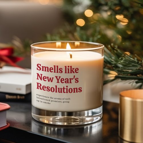 Smells Like New Years Resolutions Red  Scented Candle