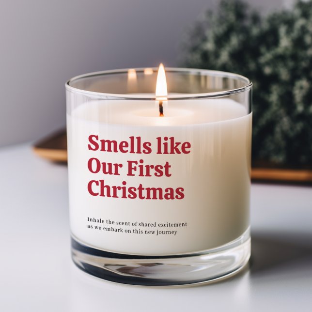 Smells like Our First Christmas Red Scented Candle (Creator Uploaded)
