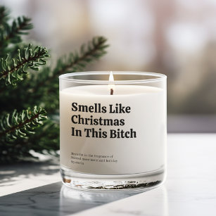 Smells like Our First Christmas Typography Scented Candle