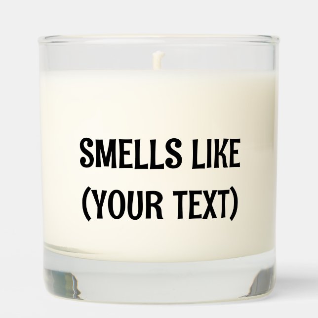SMELLS LIKE Personalized Minimalist Scented Candle (Front)