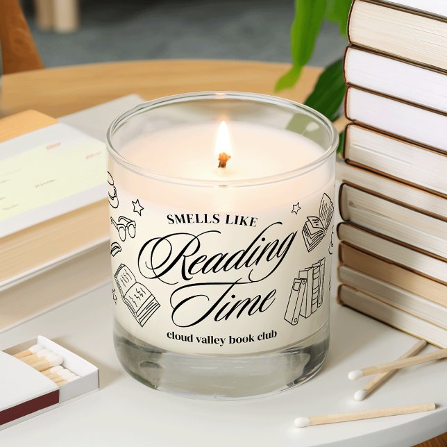 Smells Like Reading Time Personalized Book Club Scented Candle (Creator Uploaded)