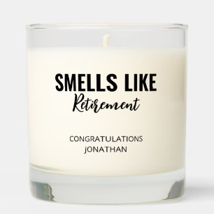 Smells Like Retirement Gift Vanilla Scented Candle