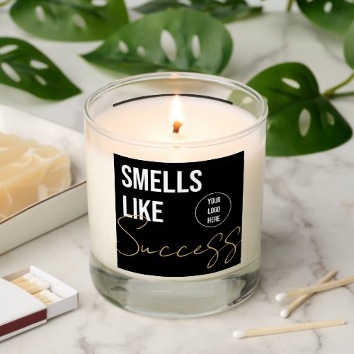 Smells Like Success Company Logo Black and Gold Scented Candle