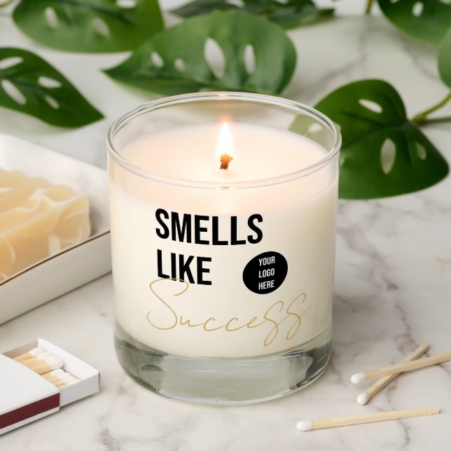 Smells Like Success Company Logo Gold Scented Candle (Lit)