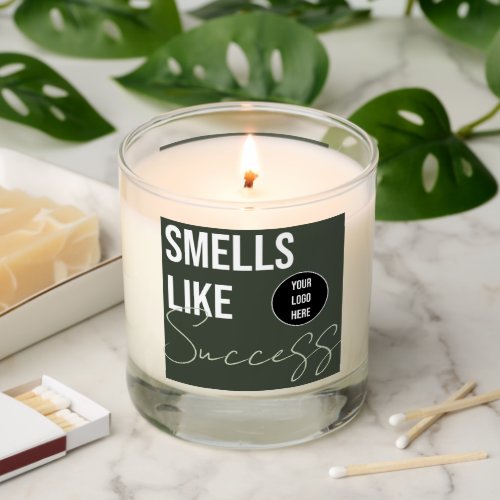 Smells Like Success Company Logo Green Scented Candle