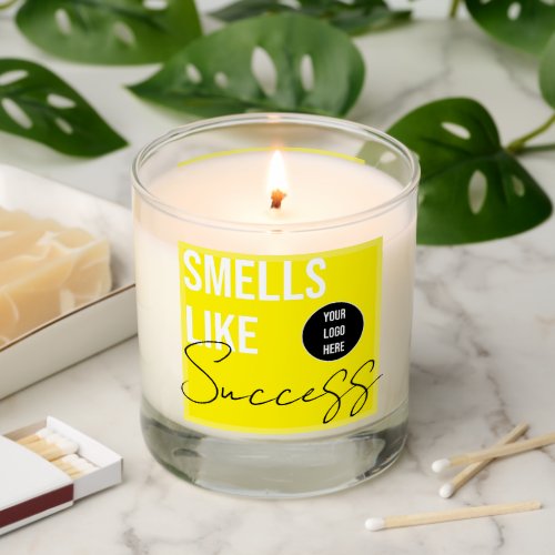 Smells Like Success Company Logo Yellow Scented Candle