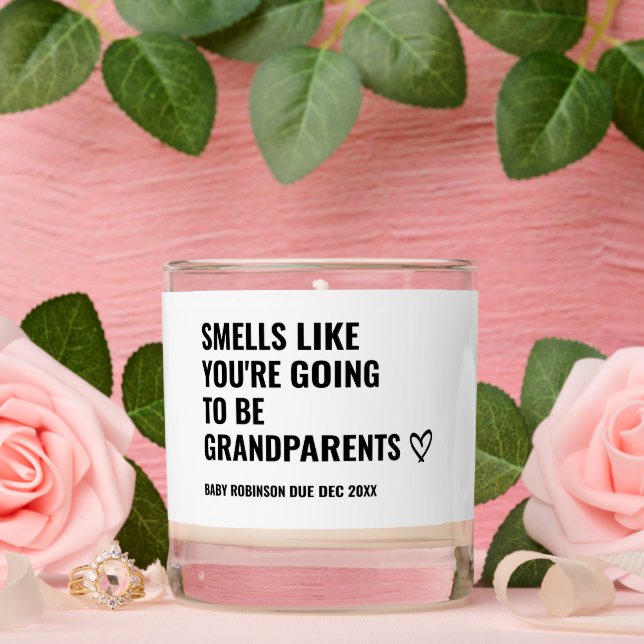 Smells Like You're Going To Be Grandparents Scented Candle (Wedding)