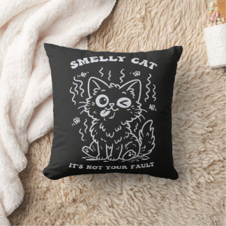 Smelly Cat Iconic Song Throw Pillow