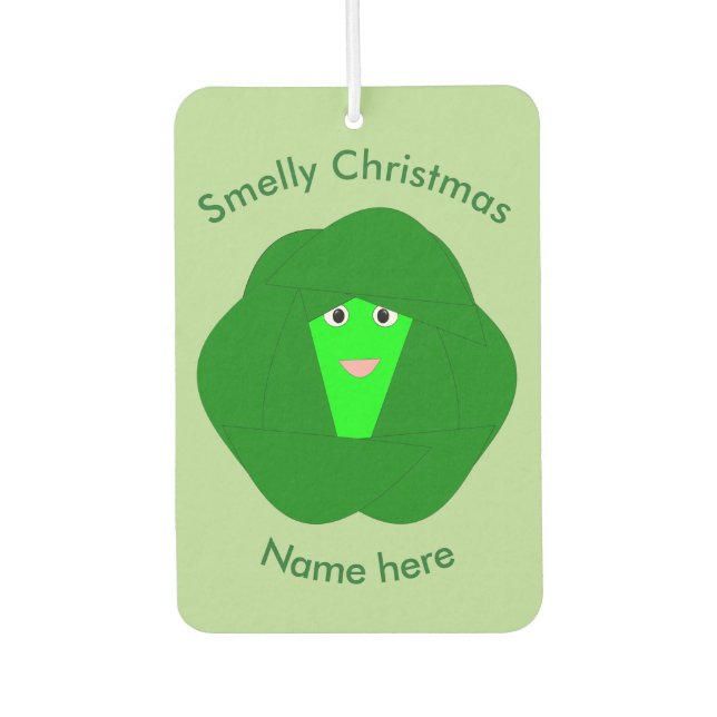 Smelly Christmas Brussels Sprout Air Freshener (Front)