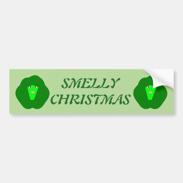 Smelly Christmas Brussels Sprout Custom Bumper Sticker (Front)
