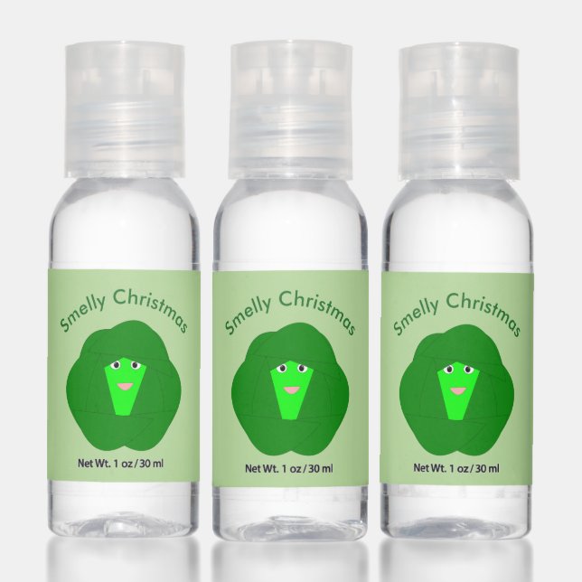 Smelly Christmas Brussels Sprout Custom Hand Sanitizer (Set)