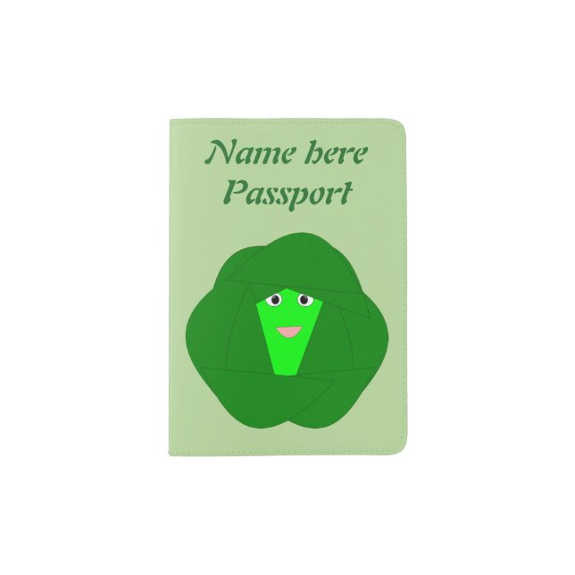 Smelly Christmas Brussels Sprout Custom Passport Holder (Front)