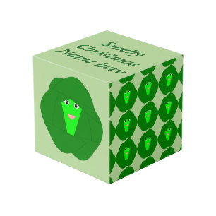 Smelly Christmas Brussels Sprout Custom Photo Cube