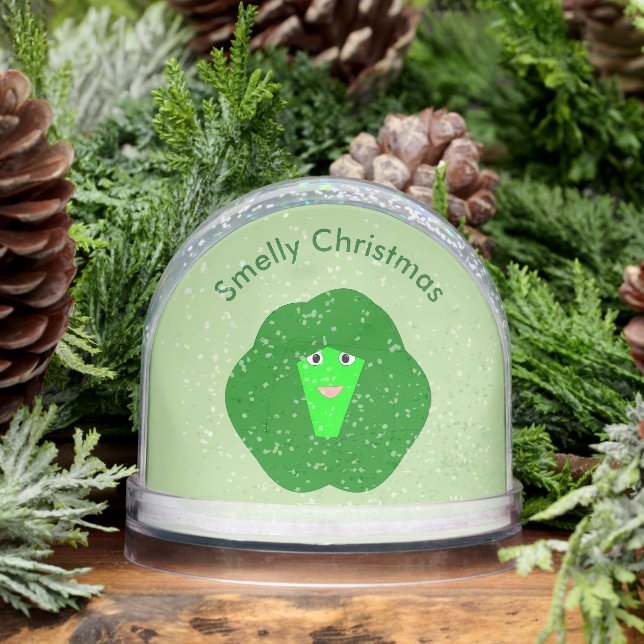 Smelly Christmas Brussels Sprout Custom Snow Globe (Winter)