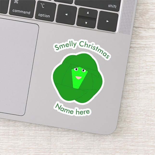 Smelly Christmas Brussels Sprout Custom Sticker (Detail)