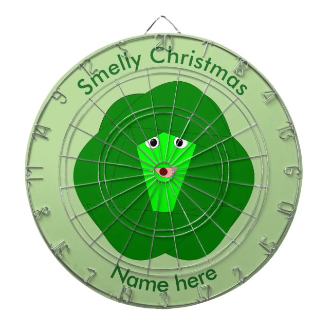Smelly Christmas Brussels Sprout Dart Board (Front)
