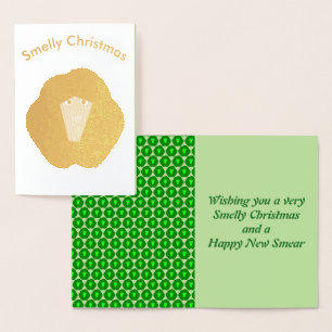 Smelly Christmas Brussels Sprout Foil Card