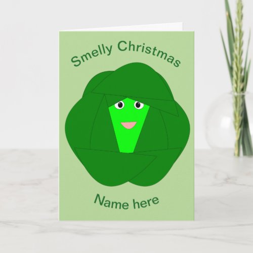 Smelly Christmas Brussels Sprout Funny Card