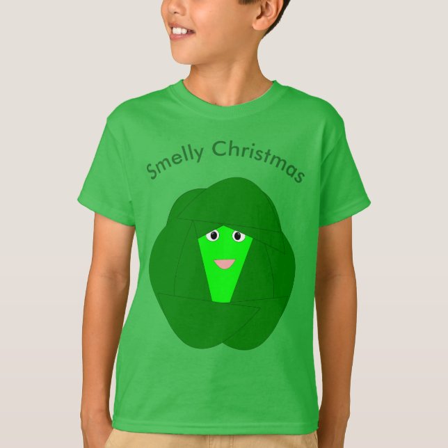Smelly Christmas Brussels Sprout Kids T Shirt (Front)