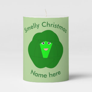 Smelly Christmas Brussels Sprout Pillar Candle