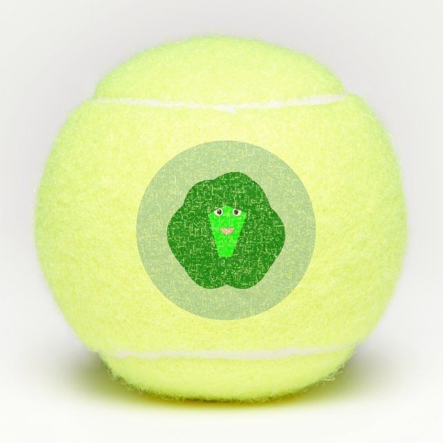 Smelly Christmas Brussels Sprout Tennis Balls (Front)