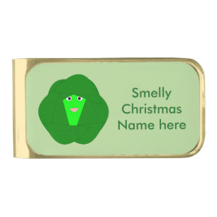 Smelly Christmas Brussesl Sprout Money Clip