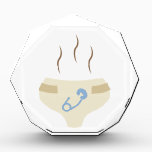 Smelly Diaper Acrylic Award<br><div class="desc">This design is great to make unique gifts for infants, newborns, and toddlers! Will look perfect on bodysuits, layettes, diaper covers, baby t-shirts, hats, bibs and more!</div>