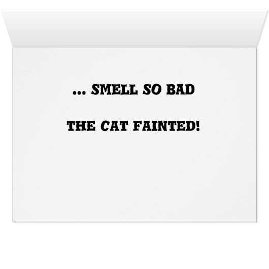 Smelly feet, funny card (Inside Horizontal (Bottom))