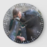 Smelly Wet Kisses Large Clock at Zazzle