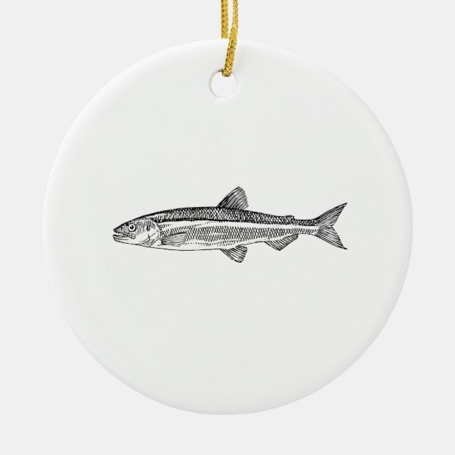 Smelt Art Ceramic Ornament (Front)