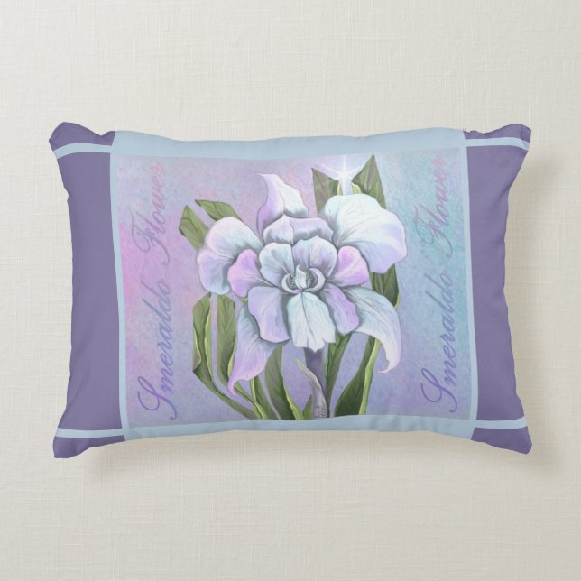 Smeraldo Flower Accent Pillow (Front)
