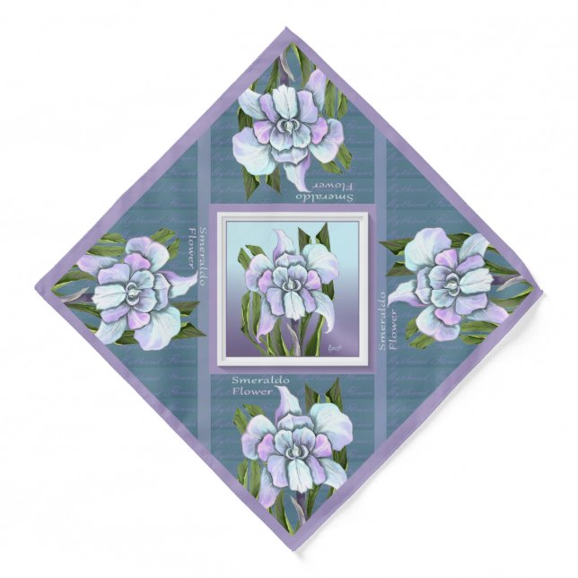 Smeraldo flower Bandana (Front)