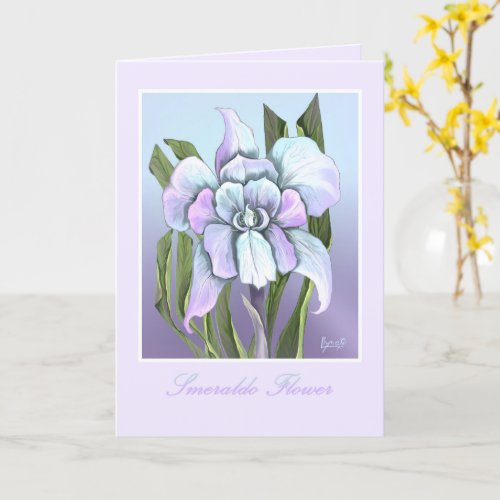 Smeraldo Flower birthday card