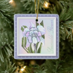 Smeraldo Flower Ceramic Ornament