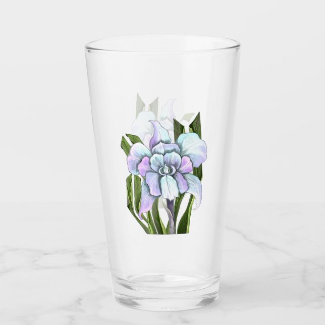 Smeraldo Flower Glass (Front)