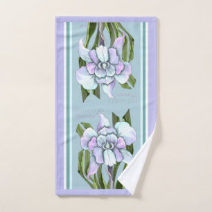 Smeraldo flower hand towel