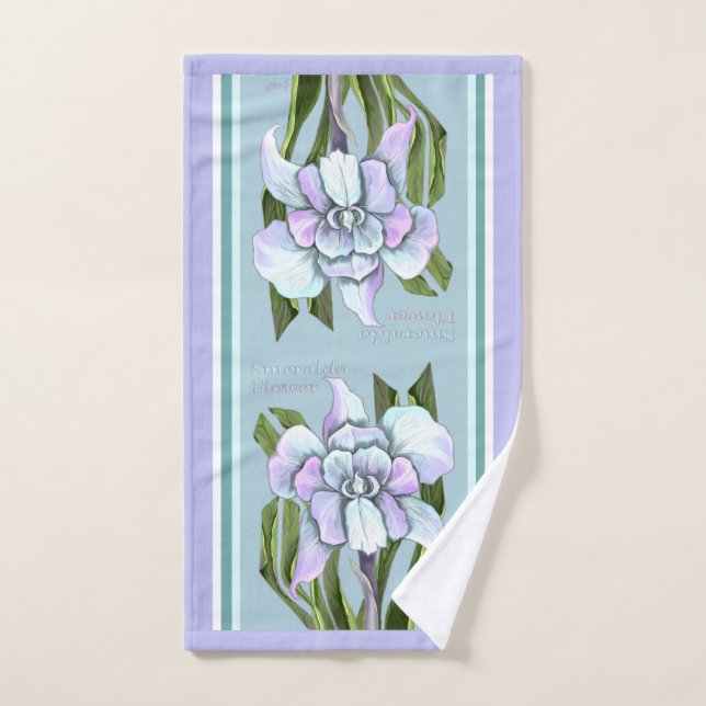 Smeraldo flower hand towel  (Hand Towel)